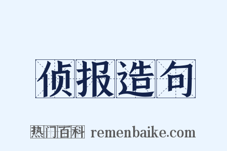 侦报造句是什么意思的图片